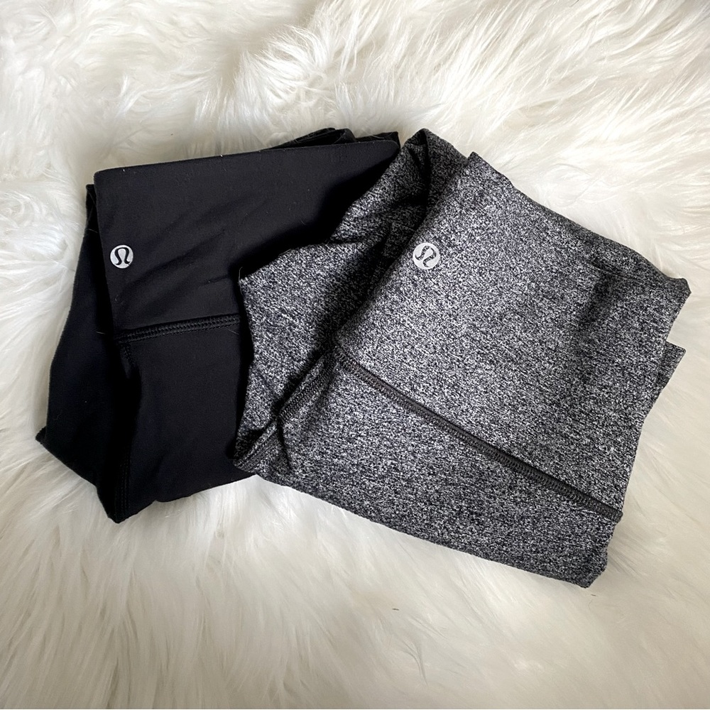 Lululemon Capri Bundle (2 pairs) grey and black